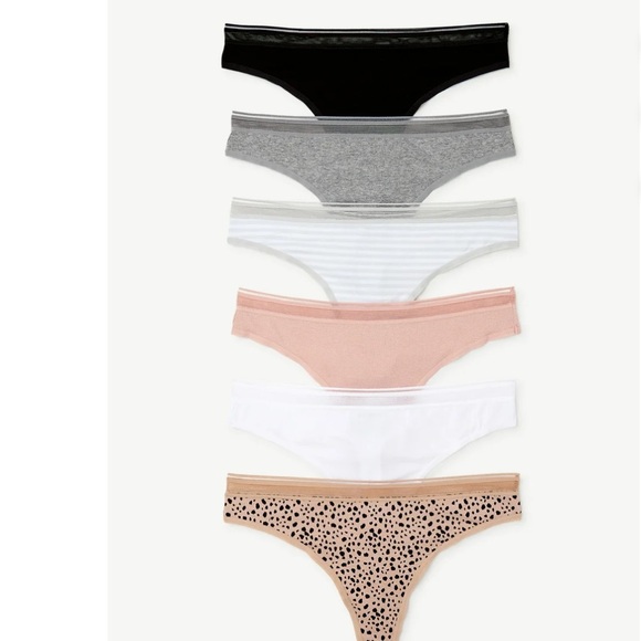 Joyspun Women's Cotton Thong Panties 5- Pack XXL - Picture 1 of 8